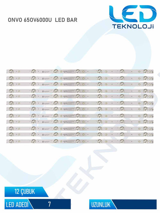 ONVO 65OV6000U Led Bar 12 Parca 65 inc