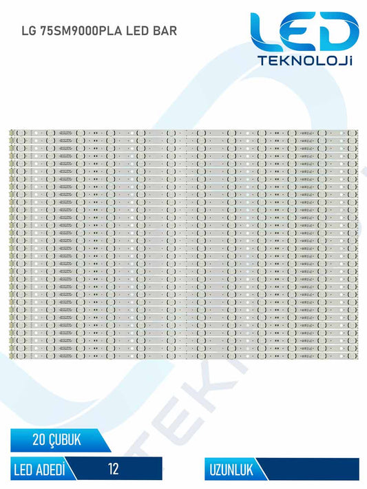 LG 75SM9000PLA Tv Led Bar 20 Parca 75 inc