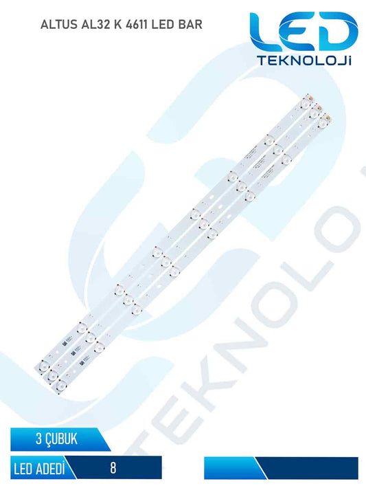 ALTUS AL32 K 4611 Led Bar 3 Parca 32 inc