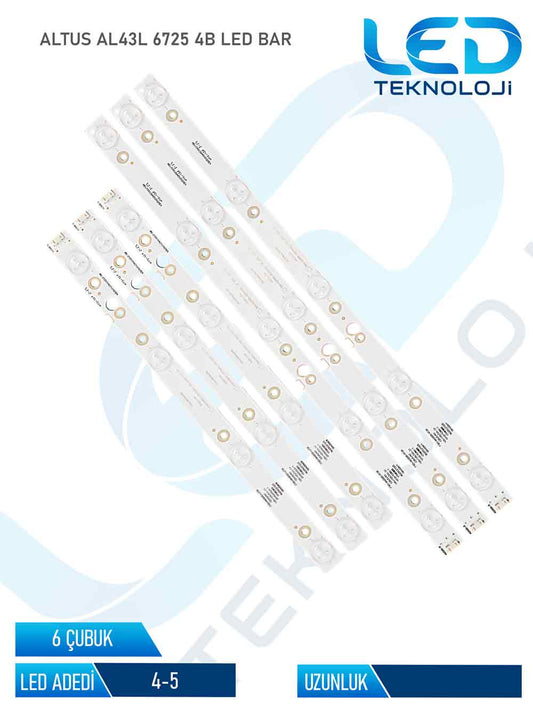 Altus AL43L 6725 Tv Led Bar 6 Parça 43 inc