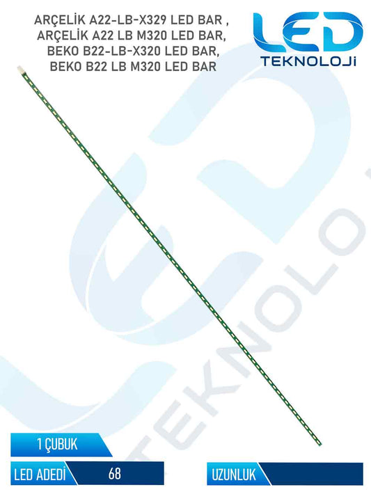 Arcelik A22-LB-X329 Tv Led Bar 1 Parca 22 inc