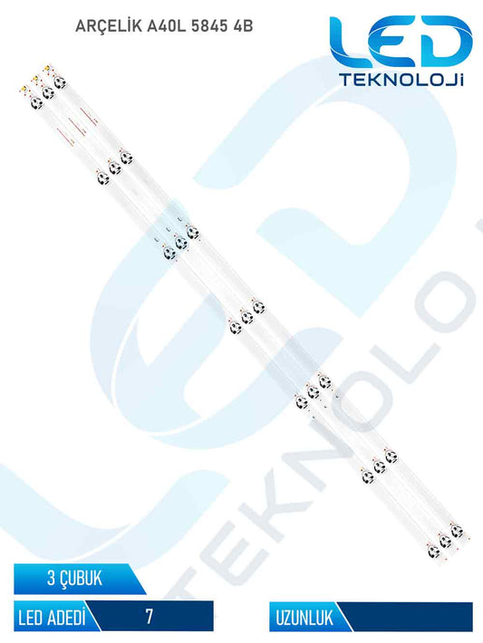Arçelik A40L 5845 4B 3 Parça 40 inc Tv Led Bar