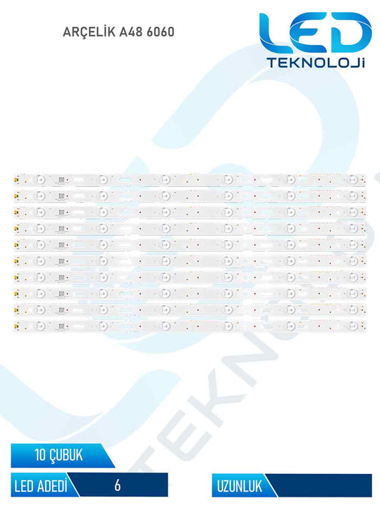 Arçelik A48 6060 10 Parça 48 inc Tv Led Bar