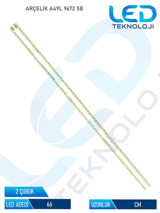 Arçelik A49L 9672 5B 2 Parça 49 inc Tv Led Bar