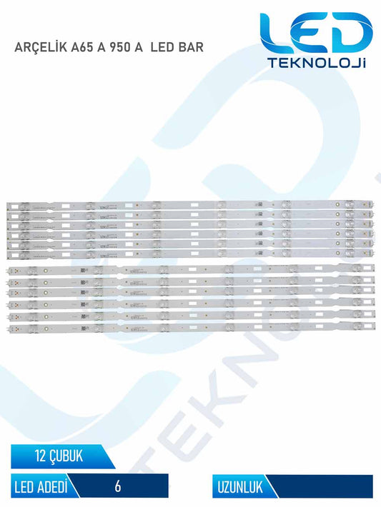 ARÇELİK A65 A 950 A Led Bar 12 Parca 65 inc