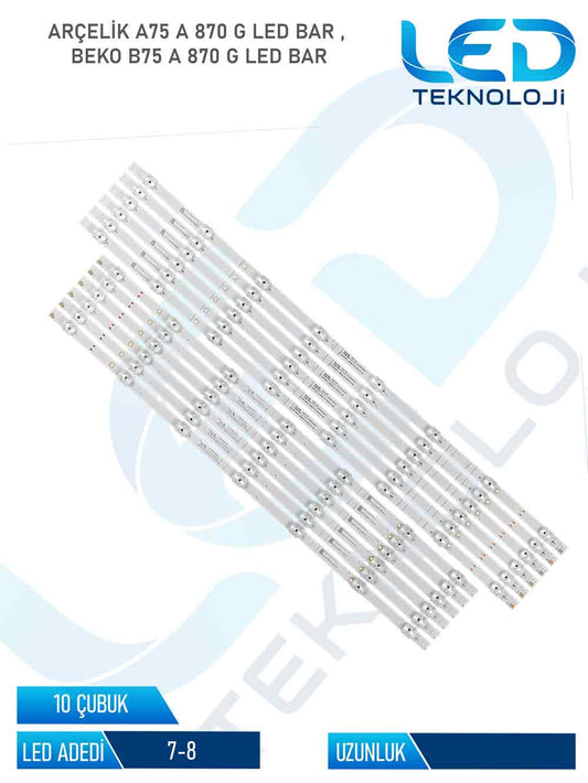 Arcelik A75 A 870 G Tv Led Bar 10 Parca 75 inc