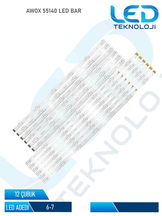 AWOX 55140 LED BAR Led Bar 12 Parca 55 inc