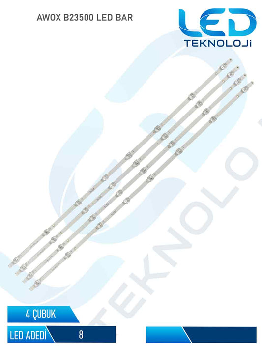 AWOX B23500 Led Bar 4 Parca 50 inc