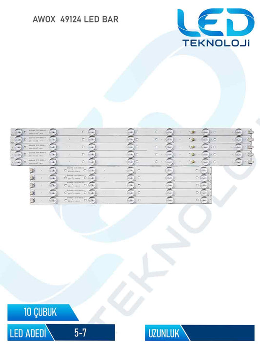 AWOX 49124 10 Parca 49 inc Tv Led Bar