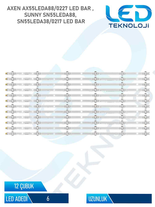 Sunny SN55LEDA88 Tv Led Bar 12 Parca 55 inc
