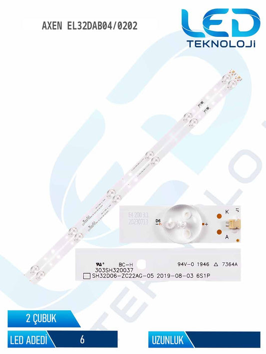 Axen EL32DAB04/0202 32'' 2 Parça Tv Led Bar