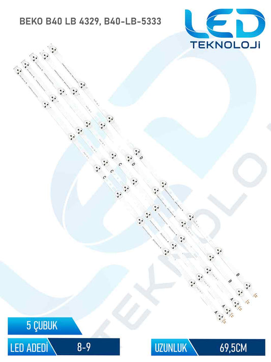 Beko B40 LB 4329 10 Parça 40 inc Tv Led Bar