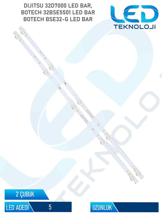 DIJITSU 32D7000 Tv Led Bar 2 Parca 32 inc