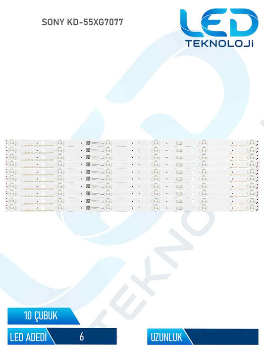 KD-55XG7077 10 Parça 55 inc Tv Led Bar