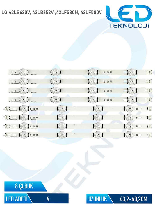 Lg 42LB580N 8 Parça 42 inc TV LED Bar