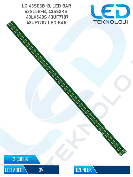 LG 43SM5B Tv Led Bar 2 Parca 43 inc