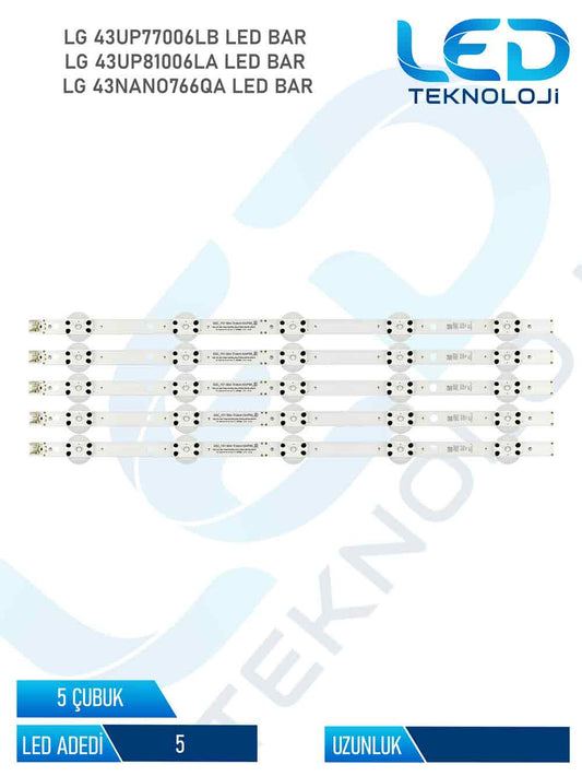 LG 43UP77006LB 5 Parca 43 inc Tv Led Bar
