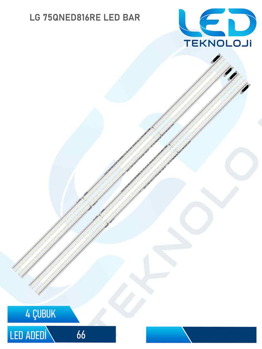 LG 75QNED816RE Led Bar 4 Parca 75 inc