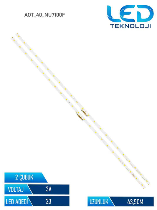 SAMSUNG UE40NU7100 Tv Led Bar 2 Parca 40 inc