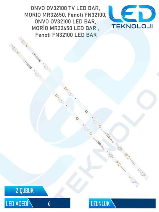 ONVO OV32100 2 Parça 32 inc Tv Led Bar