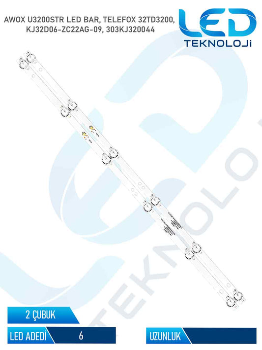 AWOX U3200STR 2 Parça 32 inc Tv Led Bar