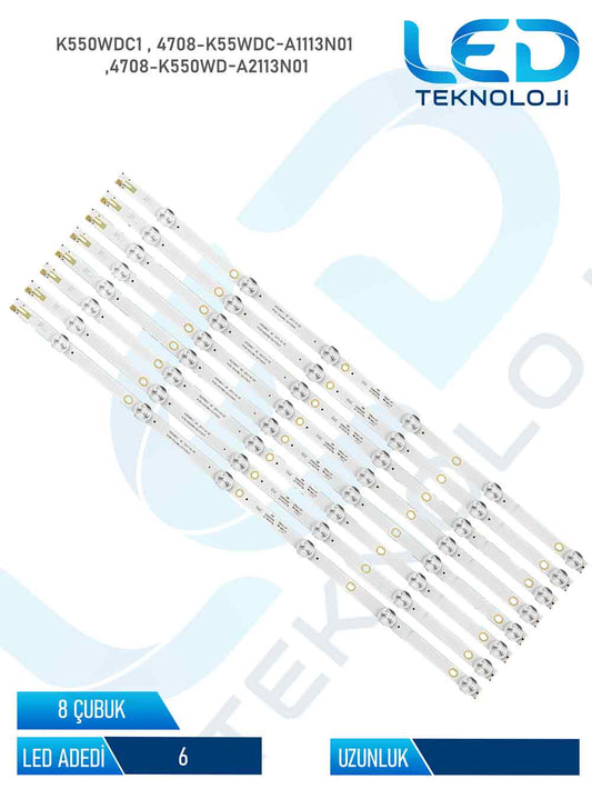 AWOX U5600 8 Parça 55 inc Tv Led Bar