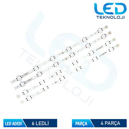 LG 49UJ651V Tv Led Bar 4 Parca 49 inc