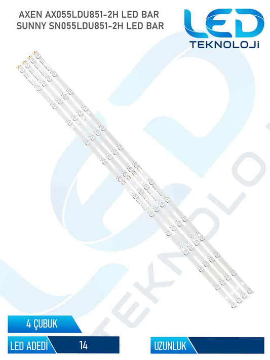 Sunny SN055LDU851-2H Tv Led Bar 4 Parca 55 inc