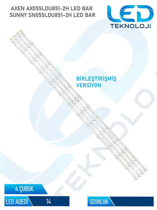 Sunny MS-L1312 Tv Led Bar 4 Parca 55 inc