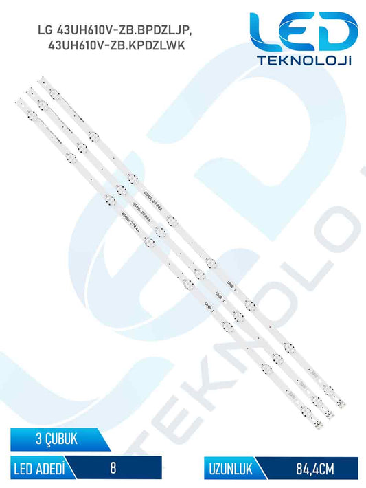 Lg 43UH610V-Zb Bpdzljg 3 Parça 43 inc Tv Led Bar