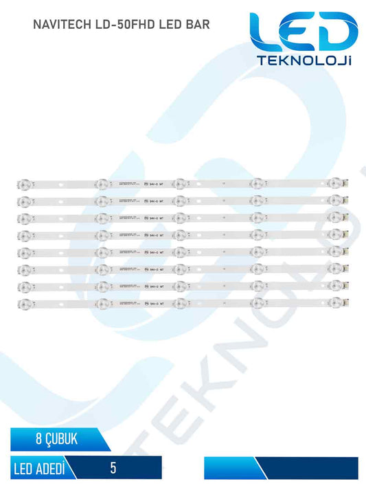 NAVITECH LD-50FHD Led Bar 8 Parca 50 inc