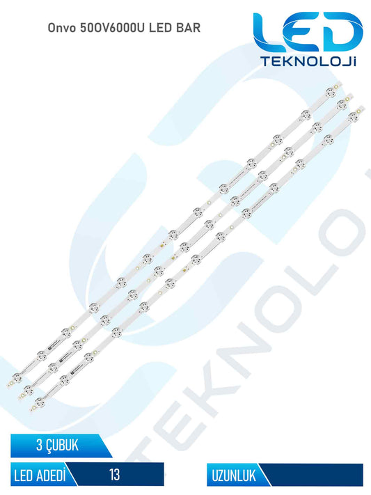 Onvo 50OV6000U 3 Parça 50 inc Tv Led Bar
