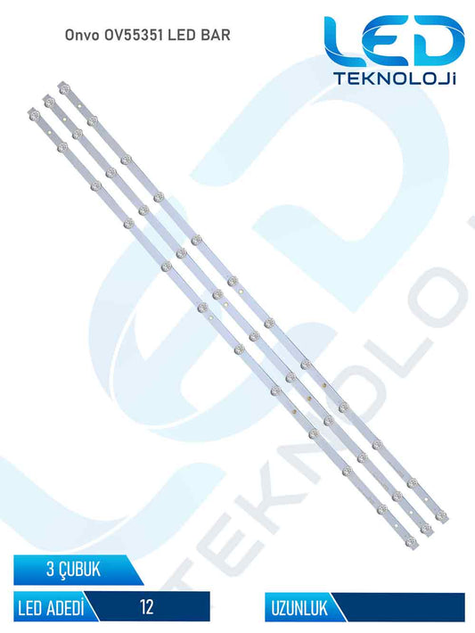 Onvo OV55351 3 Parça 55 inc Tv Led Bar