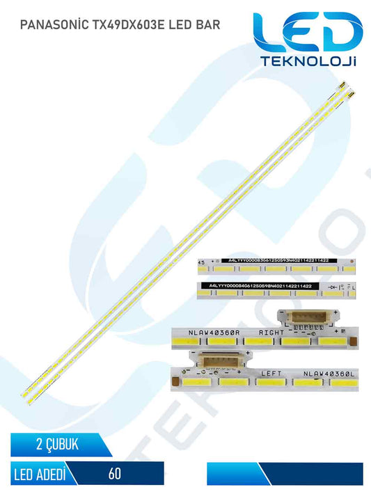 Panasonic TX49DX603E Led Bar 2 Parca 49 inc