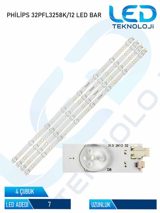 Philips 32PFL3258K/12 Tv Led Bar 4 Parca 32 inc