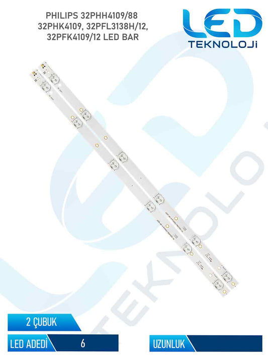 Philips 32PHH4109/88 Tv Led Bar 2 Parca 32 inc