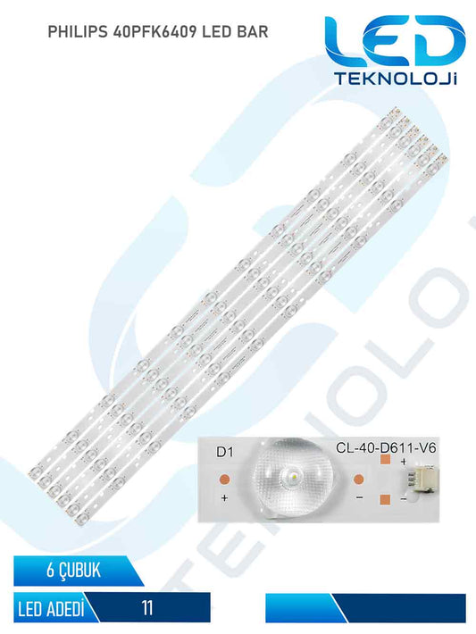 PHILIPS 40PFK6409 Led Bar 6 Parca 40 inc