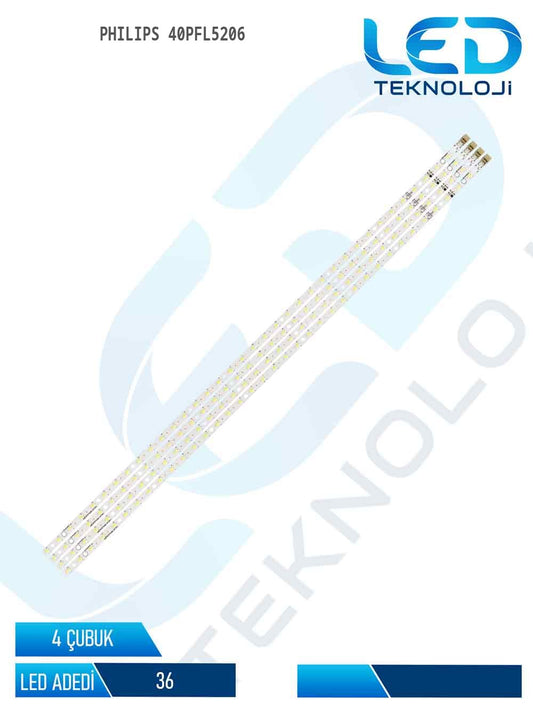 Philips 40PFL5206 40'' 4 Parça Tv Led Bar