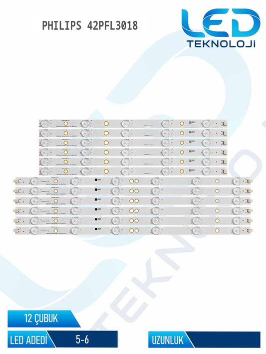 Philips 42PFL3018 42'' 12 Parça Tv Led Bar