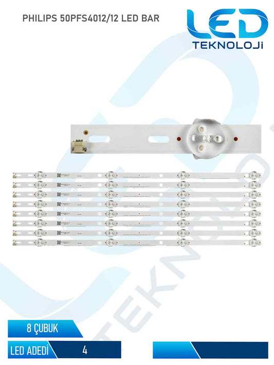 PHILIPS 50PFS4012/12 Led Bar 8 Parca 50 inc