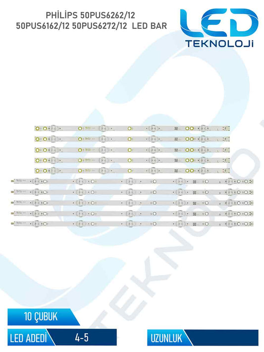 Philips 50PUS6262/12 Tv Led Bar 10 Parca 50 inc