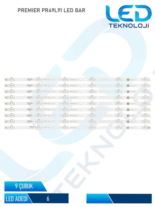 PREMIER PR49L91 Led Bar 9 Parca 49 inc