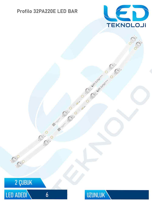 Profilo 32PA220E 2 Parça 32 inc Tv Led Bar