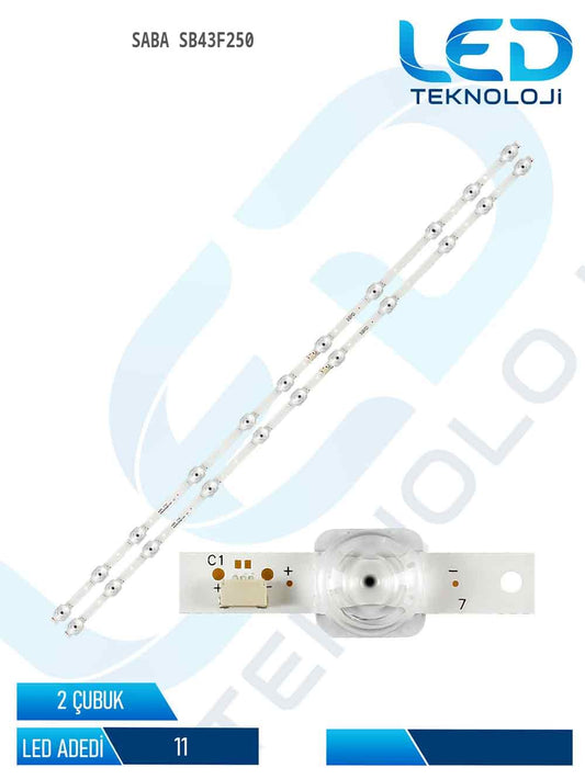 SABA SB43F250 Led Bar 2 Parca 43 inc