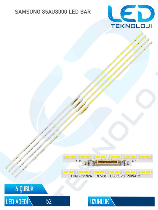 Samsung 85AU8000 4 Parça 85 inc Tv Led Bar