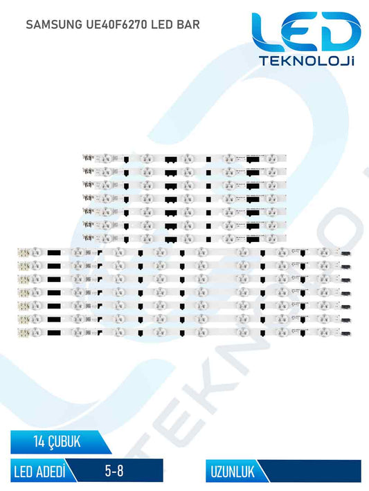 Samsung UE40F6270 Tv Led Bar 14 Parça 40 inc