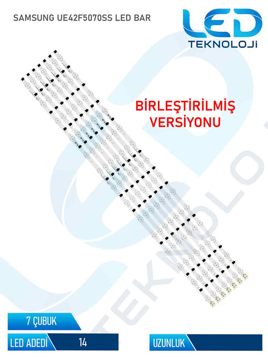 Samsung UE42F5070SS Tv Led Bar 7 Parça 42 inc