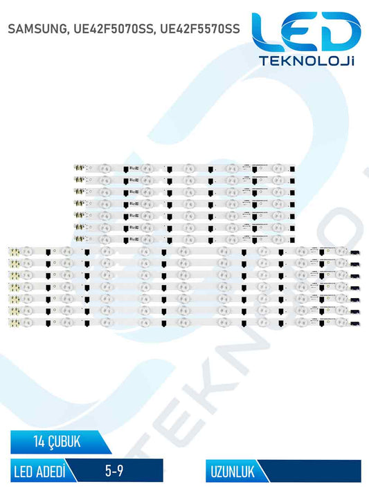 Samsung UE42F5070 14 Parça 42 inc Tv Led Bar