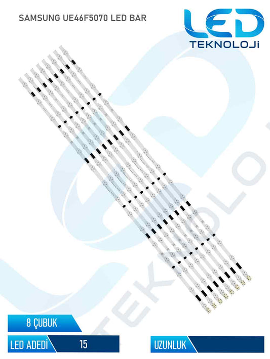 Samsung UE46F5070 Tv Led Bar 8 Parça 46 inc