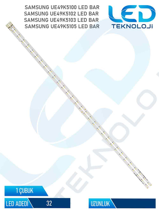 Samsung UE49K5100 Tv Led Bar 2 Parca 49 inc